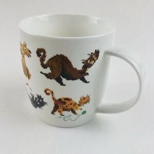 Price & Kensington Fine Porcelain Cat Kitten Coffee Cup Mug Tea Orange Playing W